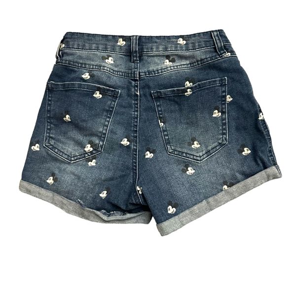 Disney Parks Button Fly Mickey Mouse Jean Shorts Women's Size 3 - Picture 3 of 6
